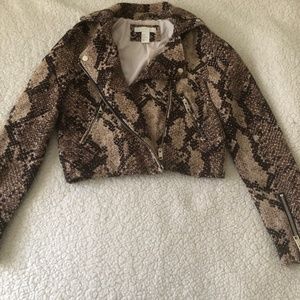 Snake Skin Moto Jacket